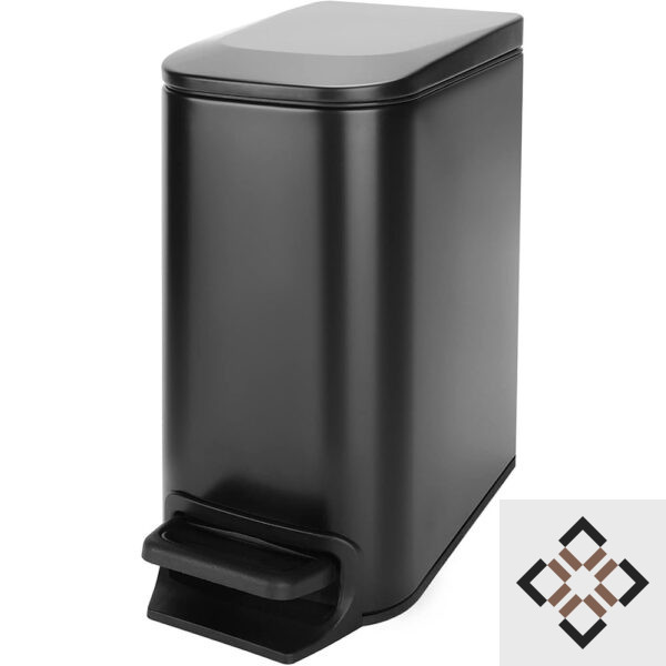 Slim Soft-Close Bathroom Trash Can