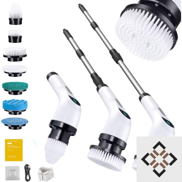 Electric Spin Scrubber with Long Handle